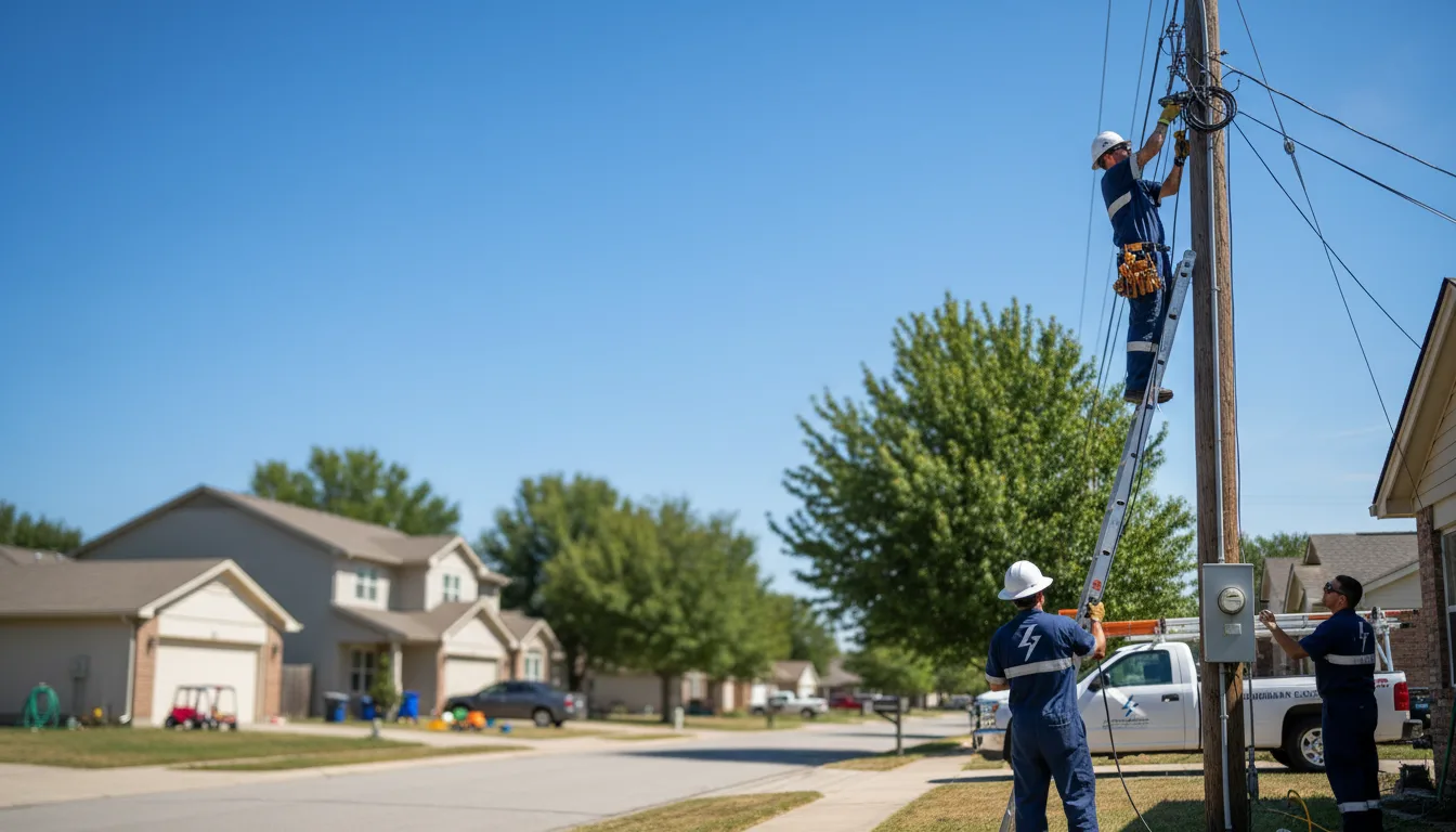 Residential electrician providing installation services in Mineola, IA